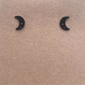 Black Moon Earrings